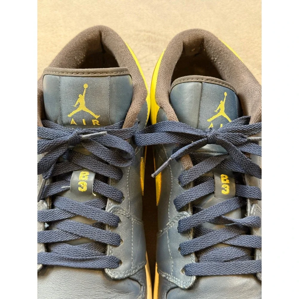 Air Jordan 1 Low Squadron Blue Electric Yellow - Mens 13 -‎ 553558-417